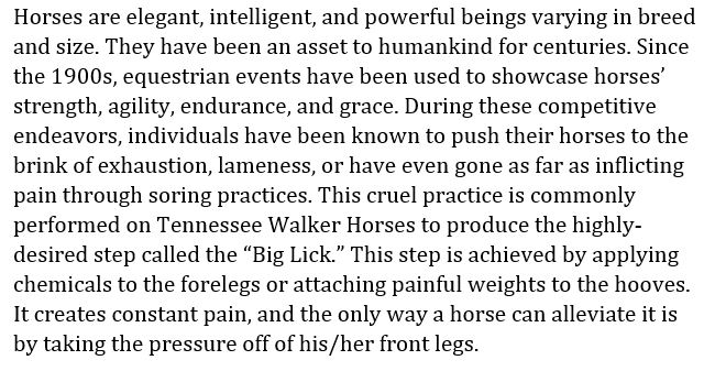 House Votes in Favor of the PAST Act to Protect Horses